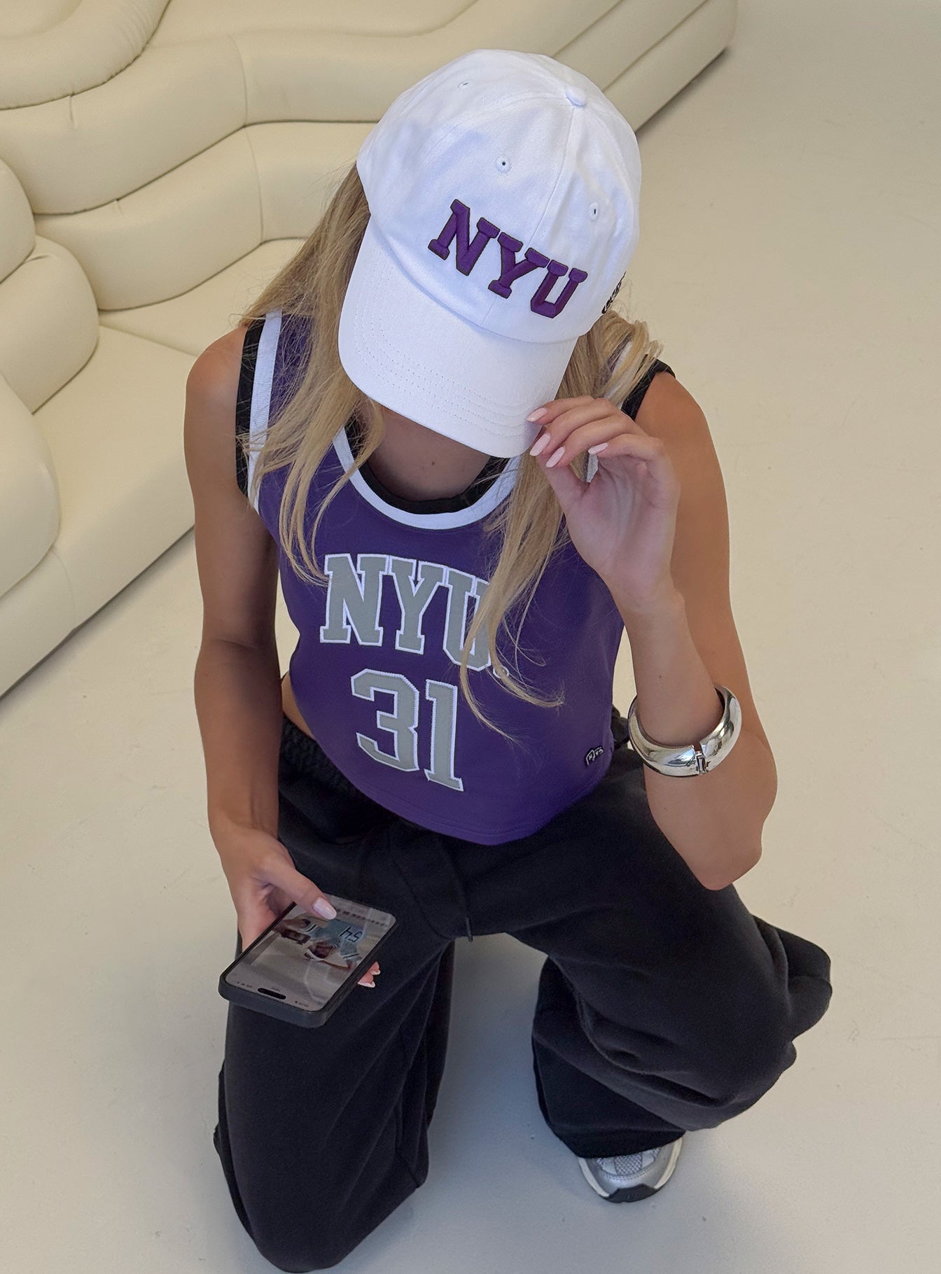 キャップ CAP alwayth epoch ssz nyu NYU Dad Cap White | Princess Polly