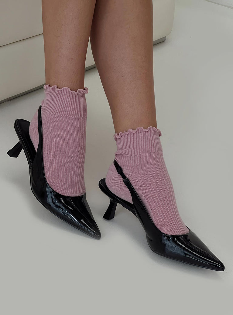 Penne Ruffle Socks Pink