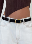 Jaslynn Faux Suede Belt Black