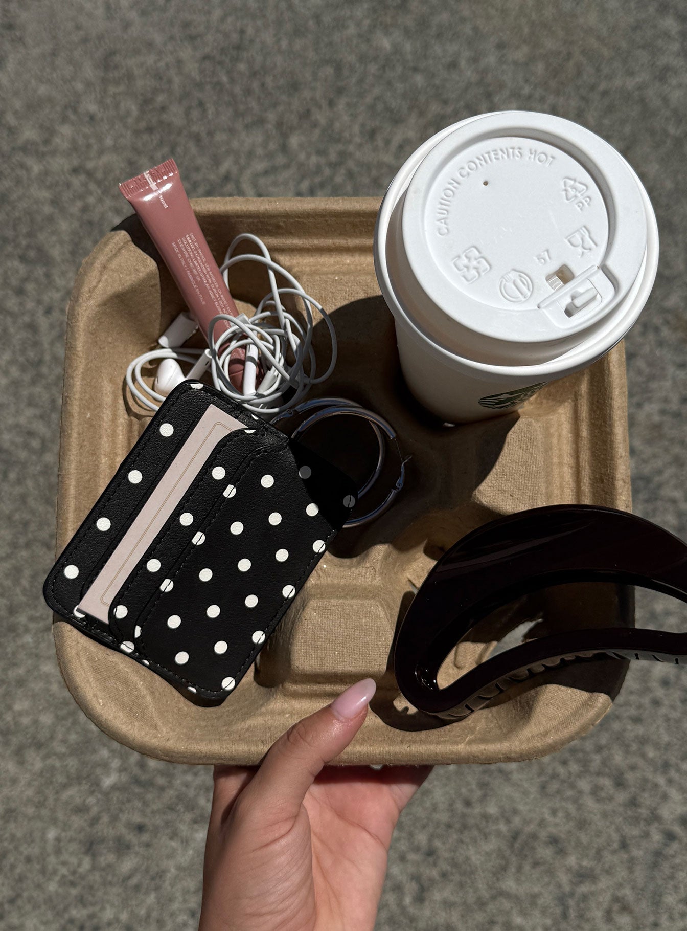 Kiss Of Life Cardholder Black Polka | Princess Polly