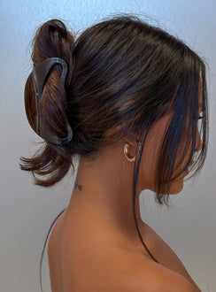 Say My Name Hair Clip Sheer Chocolate
