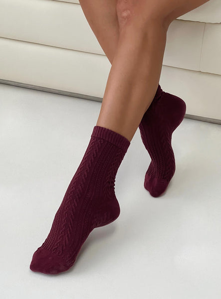 Soomers Socks Burgundy