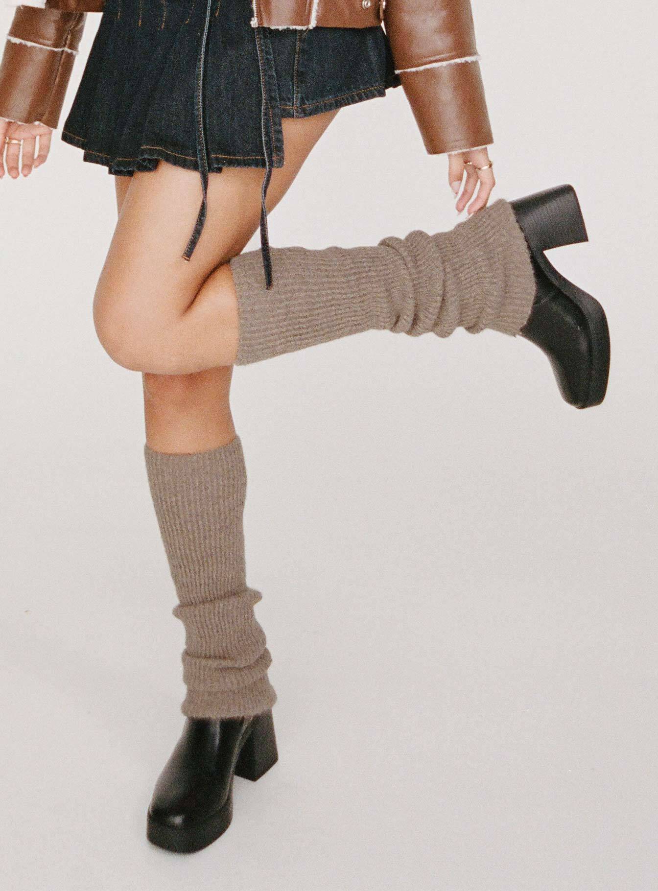 Erekson Leg Warmers Brown | Princess Polly