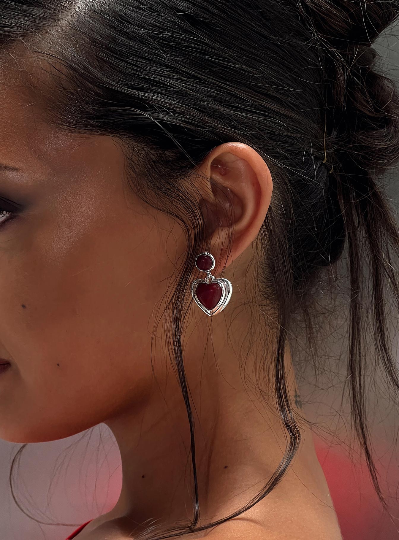 Blanchette Earrings Silver / Red