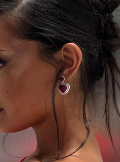 Blanchette Earrings Silver / Red