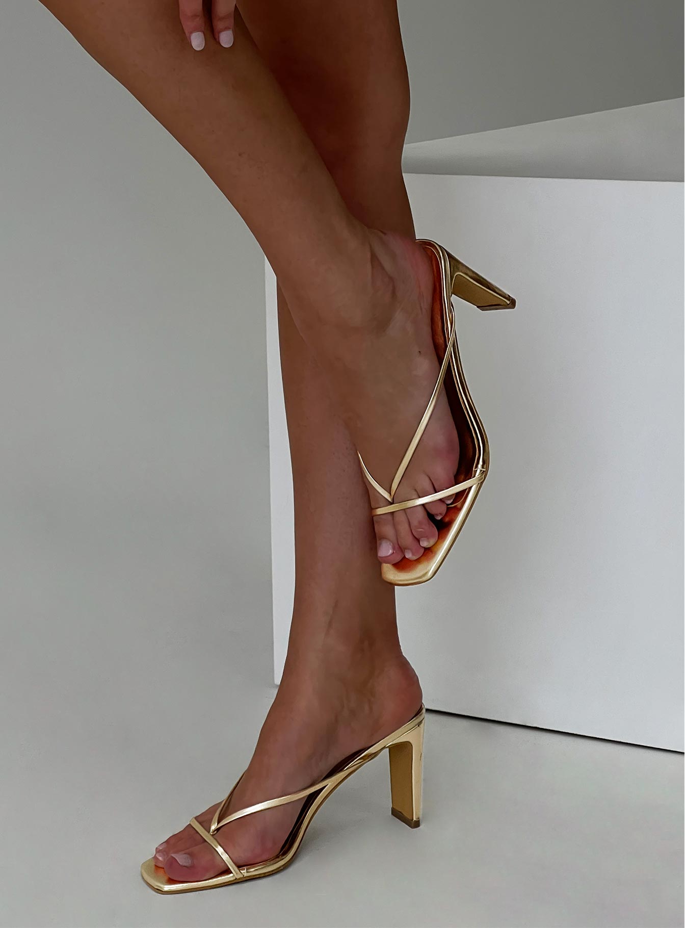 Womens Gold Strappy Heel Sandals | Primark