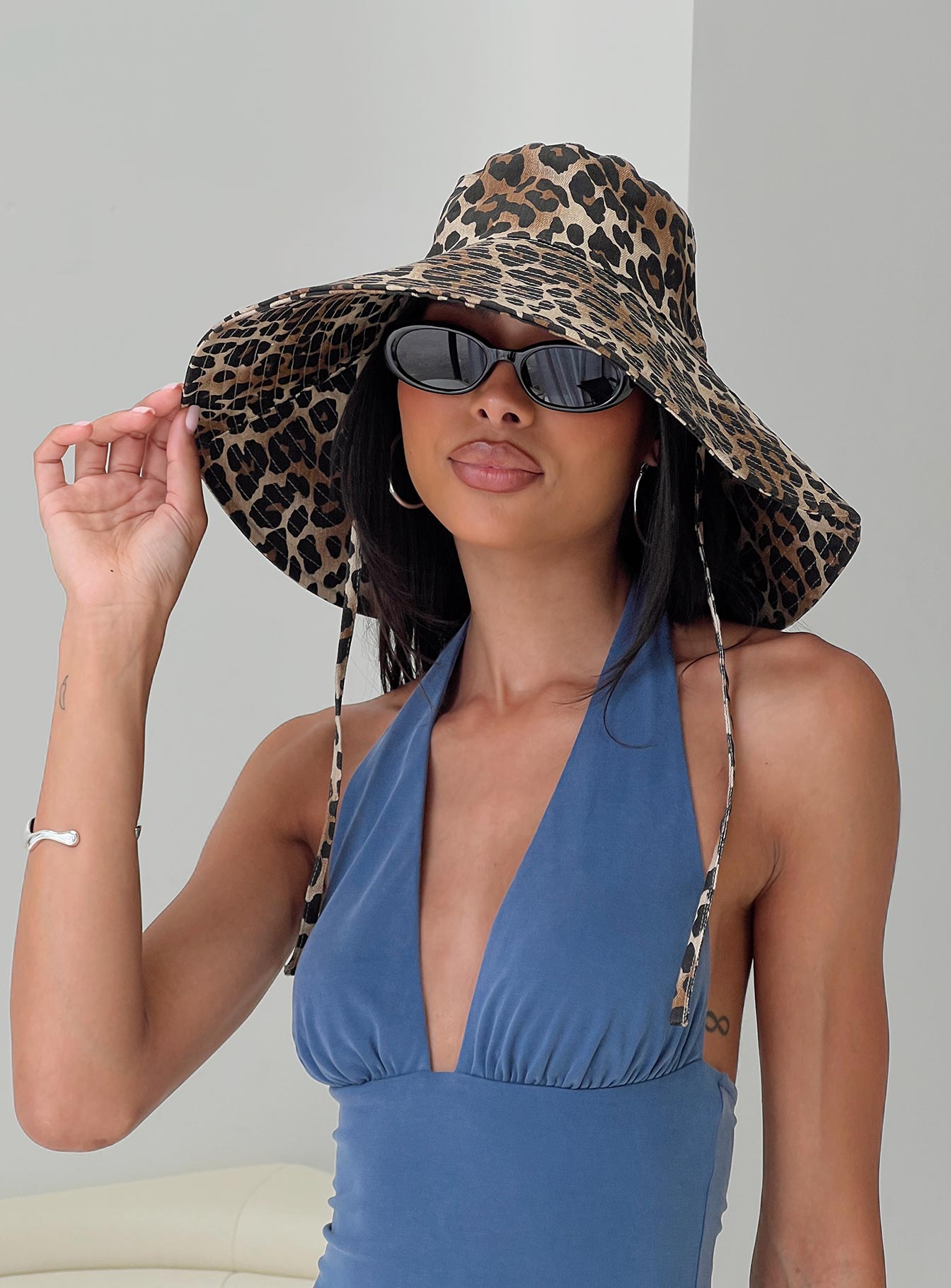 Samual Oversized Bucket Hat Leopard | Princess Polly