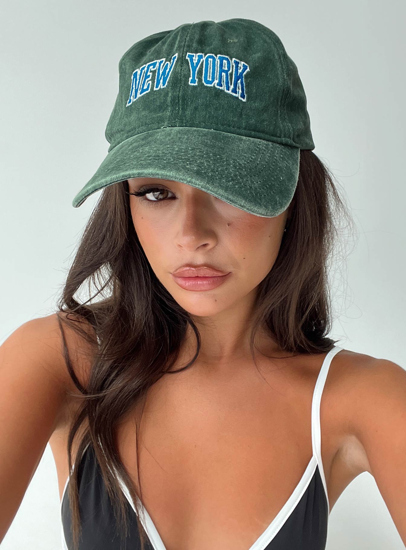 Graphic print dad cap  Adjustable back strap, gold-toned hardware