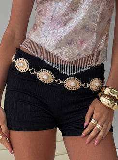 Idolized Chain Belt Black / Gold