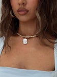 Leani Pearl Necklace Gold