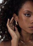 Gold-toned hoops with stud fastening