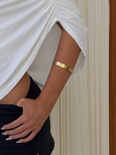 Bridgeta Gold Plated Cuff Bracelet Gold