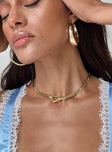 Gold-toned necklace Lobster clasp fastening, heart detail