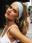 The Juney Headband Blue & White Stripe