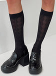 Campeon Knee High Socks Black