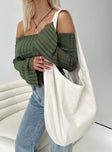 Tote bag Fixed shoulder strap Internal zip and slip pockets