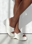 Maylor Platform Heels White