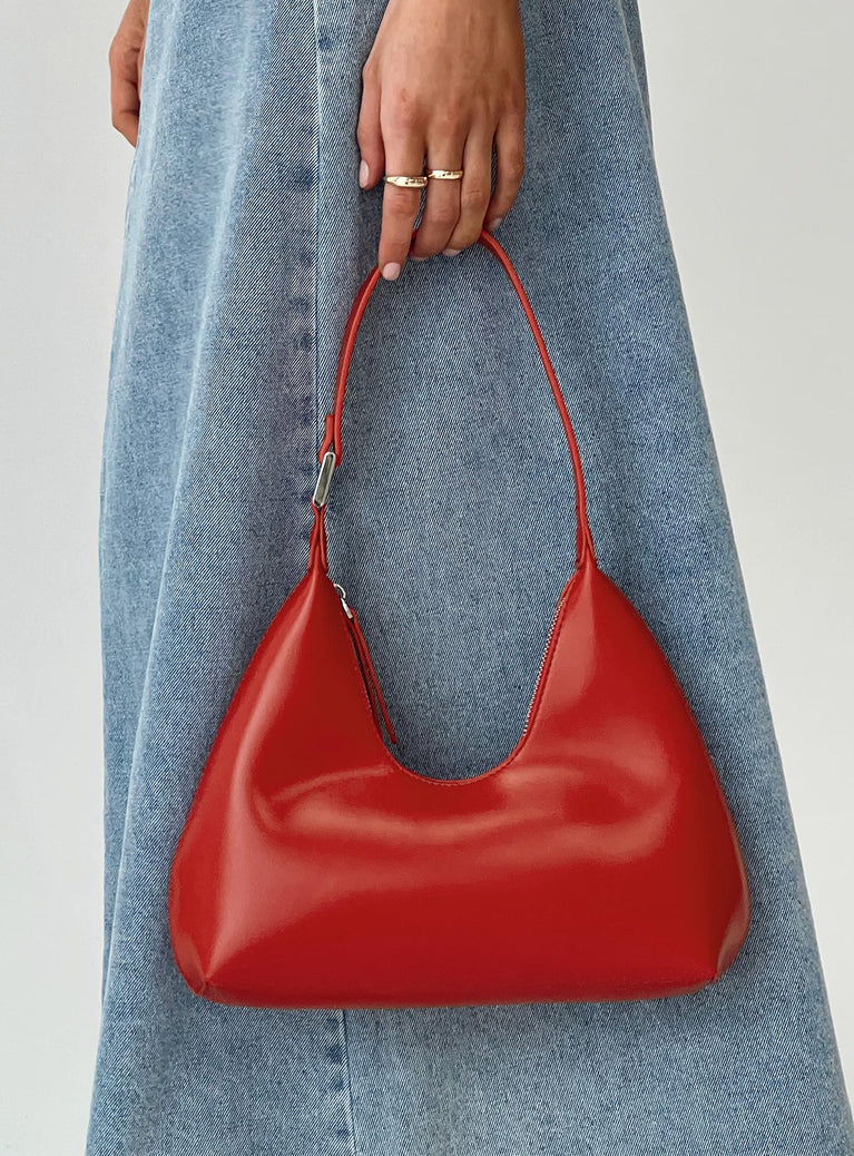hand bag red