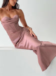 Princess Polly Sweetheart Neckline  Yannick Strapless Maxi Dress Mocha