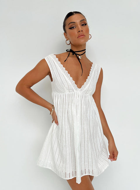 Laney Mini Dress White | Princess Polly Laney Mini Dress White | Princess Polly