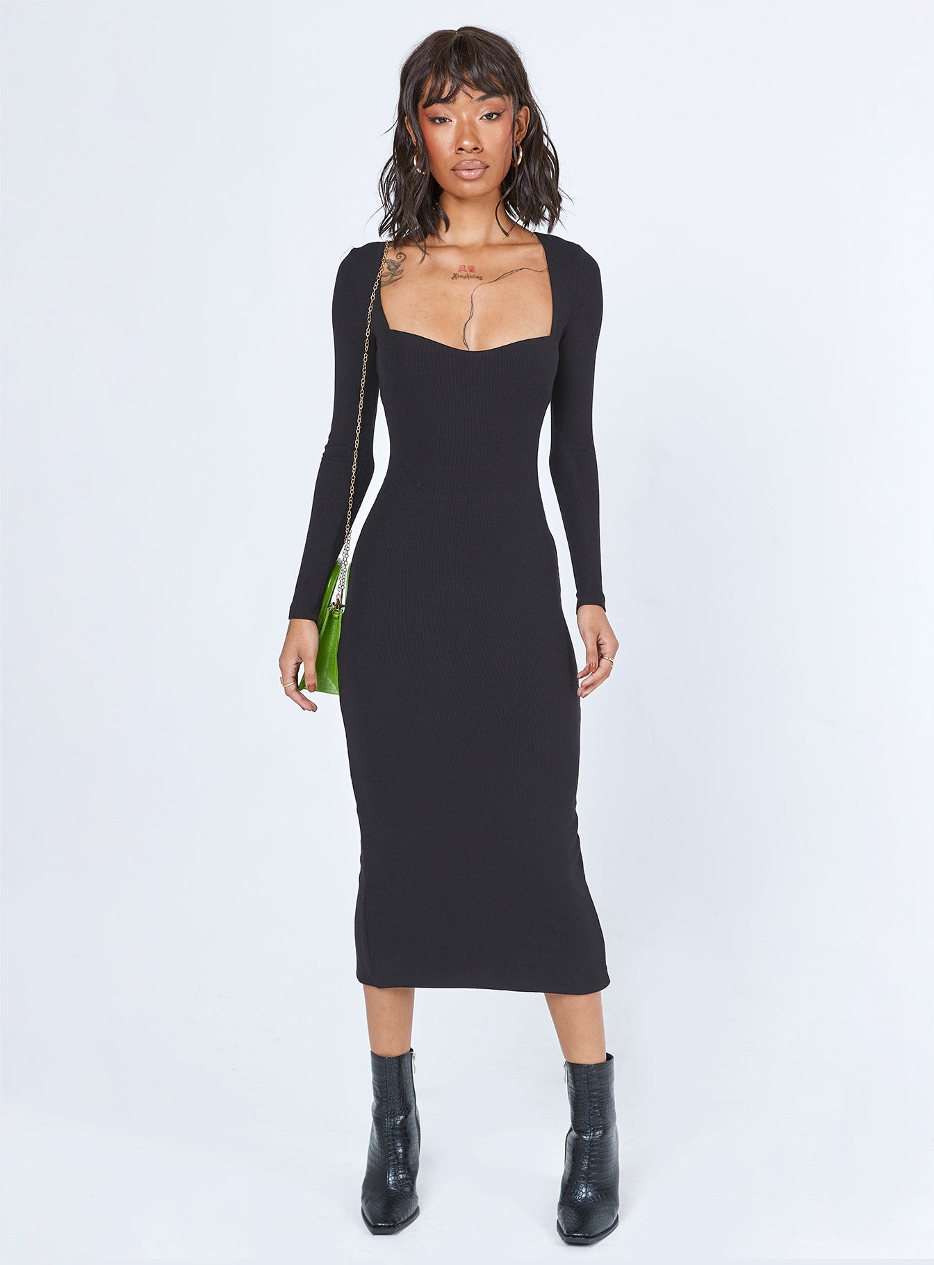 Nolan midi dress black tall