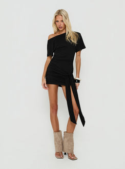 Eastside Girls Off Shoulder Cinched Mini Dress Black