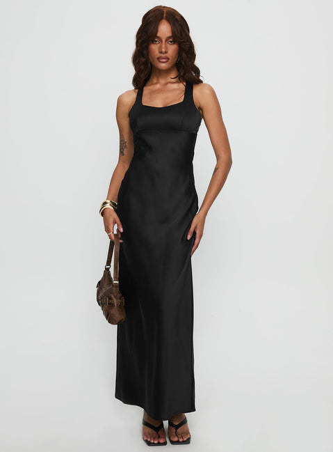 Alter Egos Drape Maxi Dress | Black | Womens | Princess Polly Lower Impact Alter Egos Drape Maxi Dress | Black | Womens | Princess Polly Lower Impact