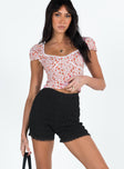 Laurie Shorts Black Princess Polly high-rise 