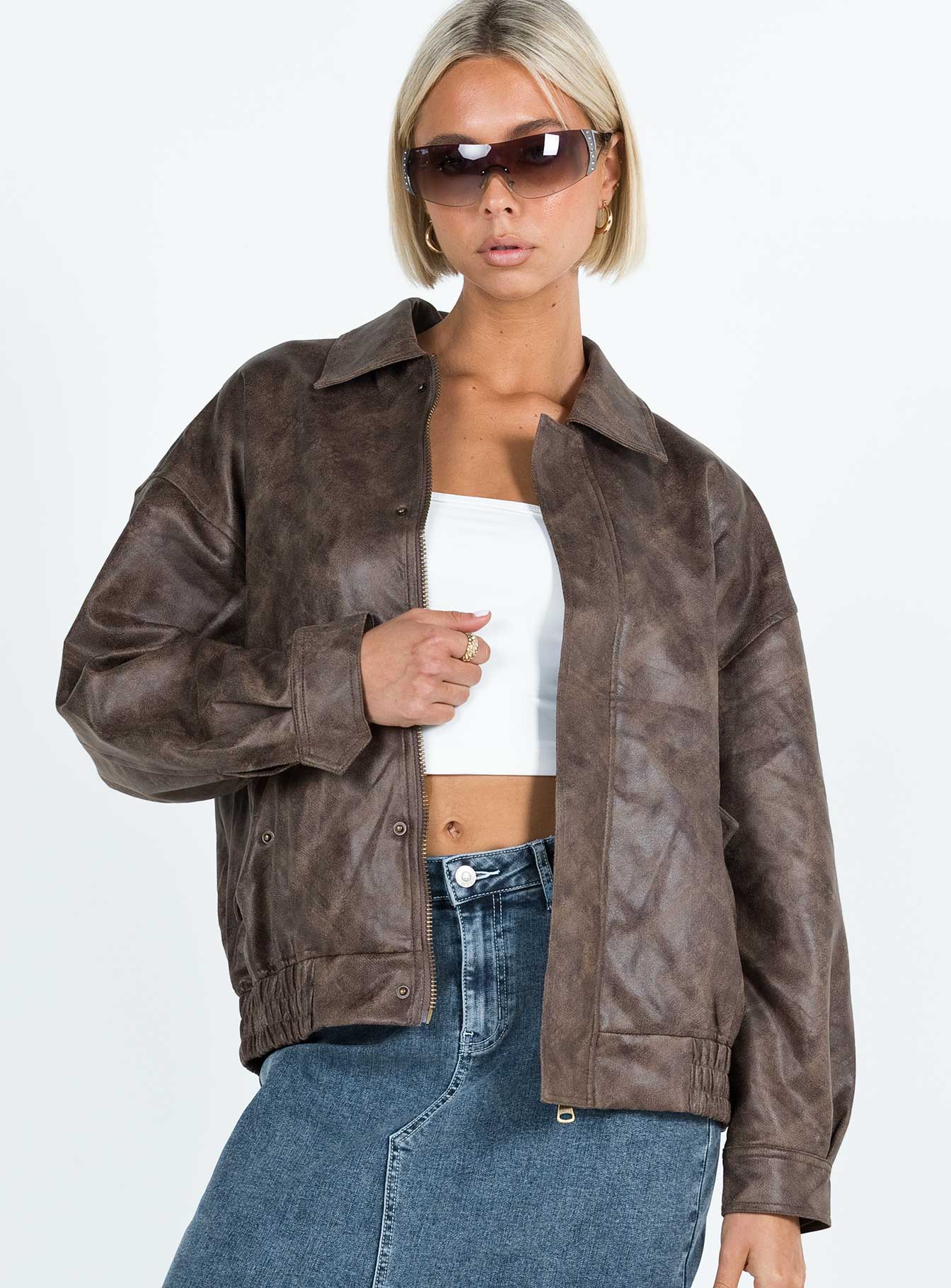 1950s Chocolate Brown Suede Bomber Jacket (S) – DAMAGED GLITTER