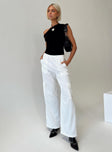 product Princess Polly High Waisted Pants  Lista Elastic Pocket Pants White Pinstripe