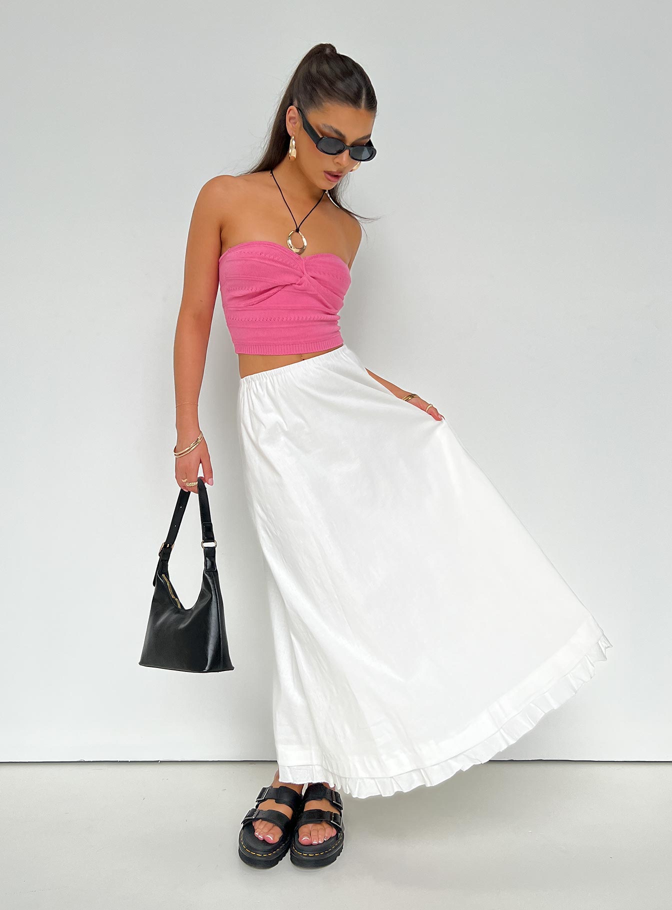 Empress of love maxi skirt white