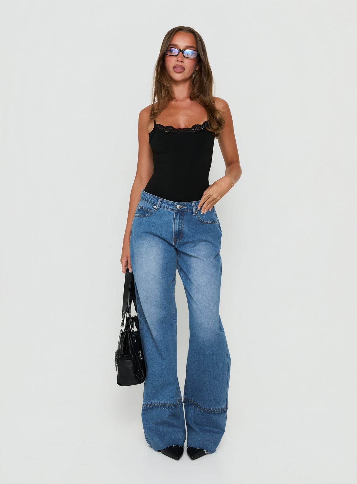 Holidayer Mid Rise Jeans Mid Blue Wash