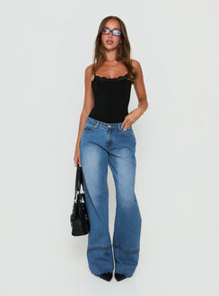 Holidayer Mid Rise Jeans Mid Blue Wash
