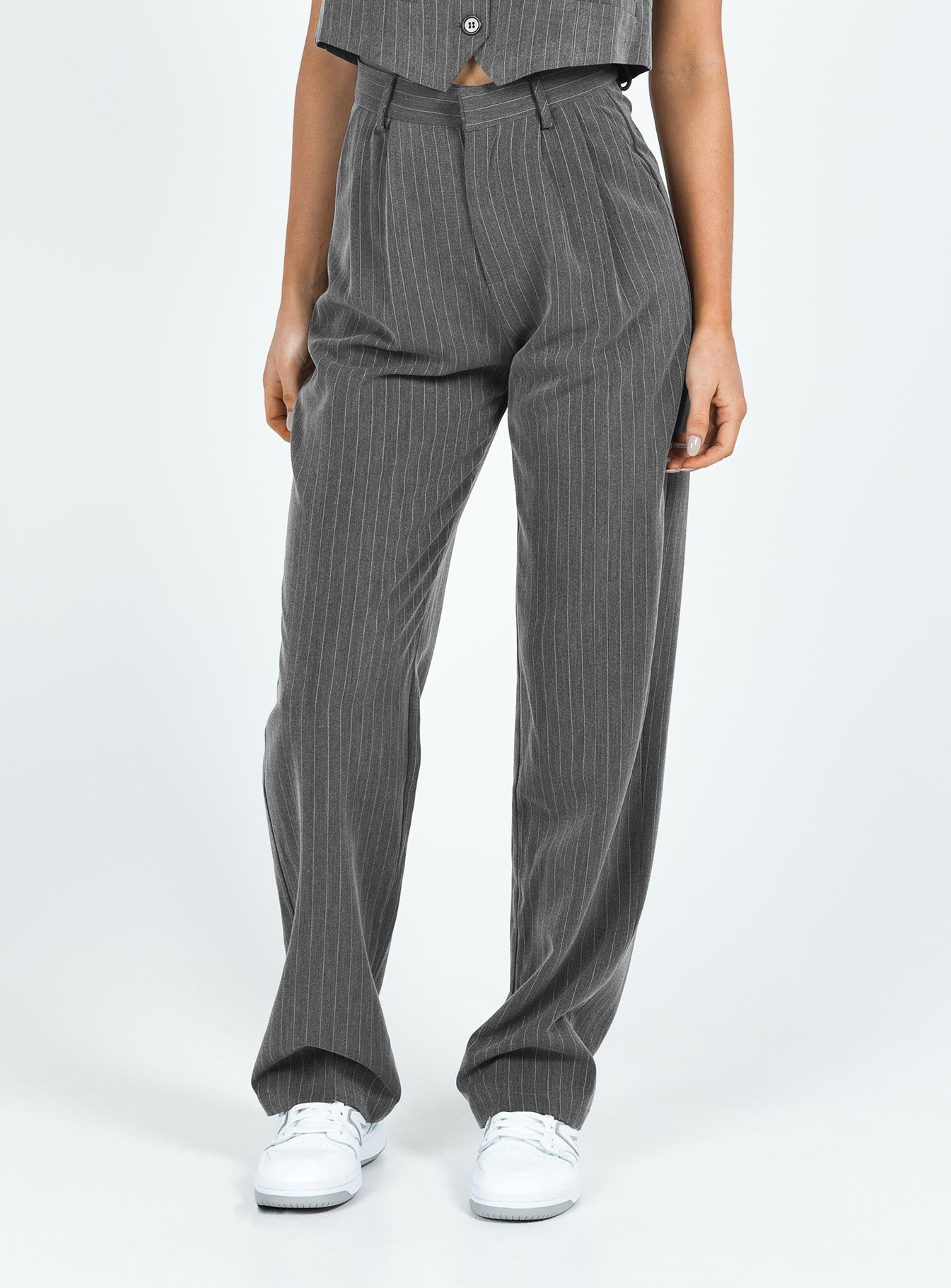 Purley pinstripe pants grey