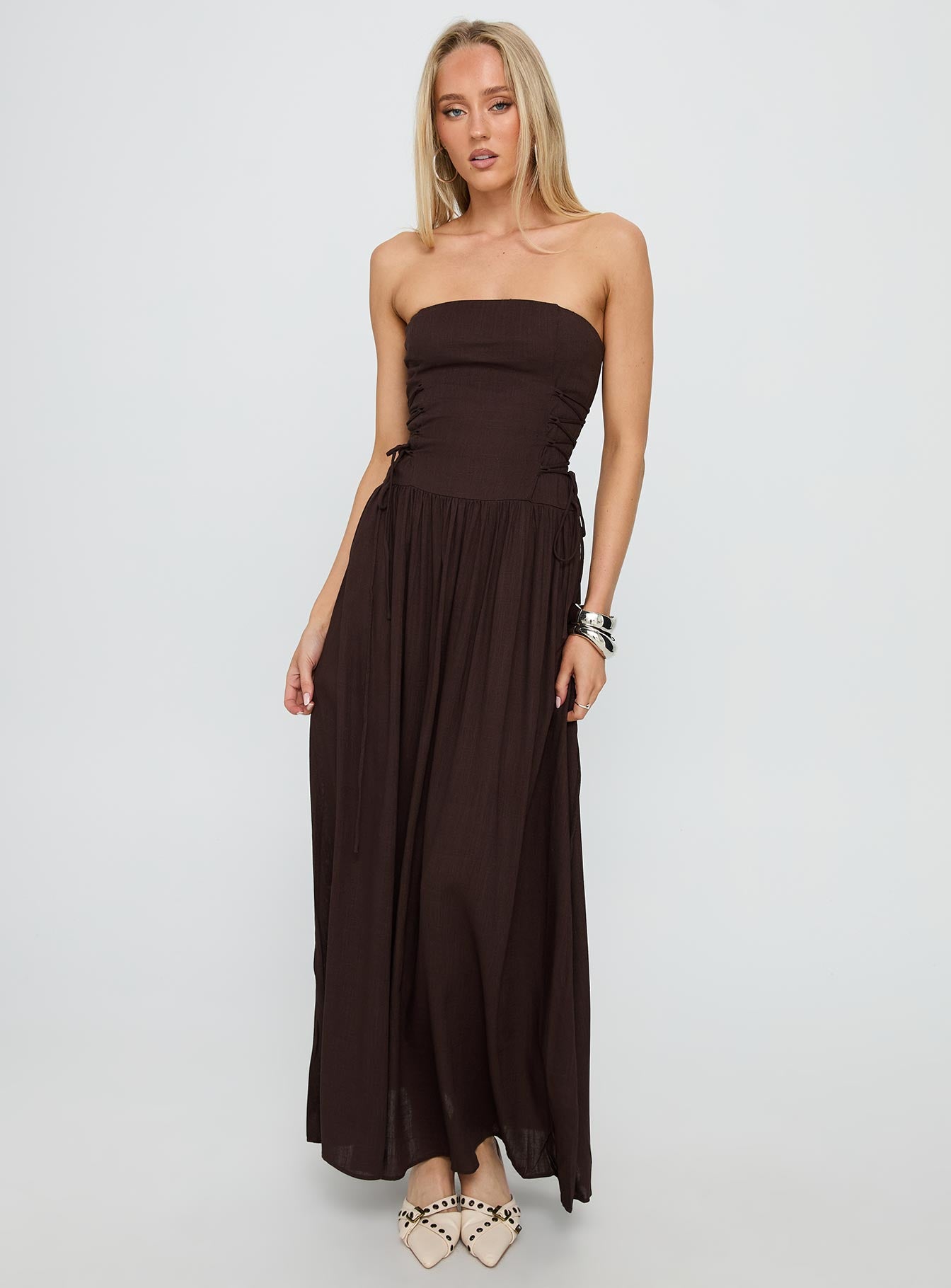 consideration maxi dress chocolate Consideration Maxi Dress Chocolate Curve
