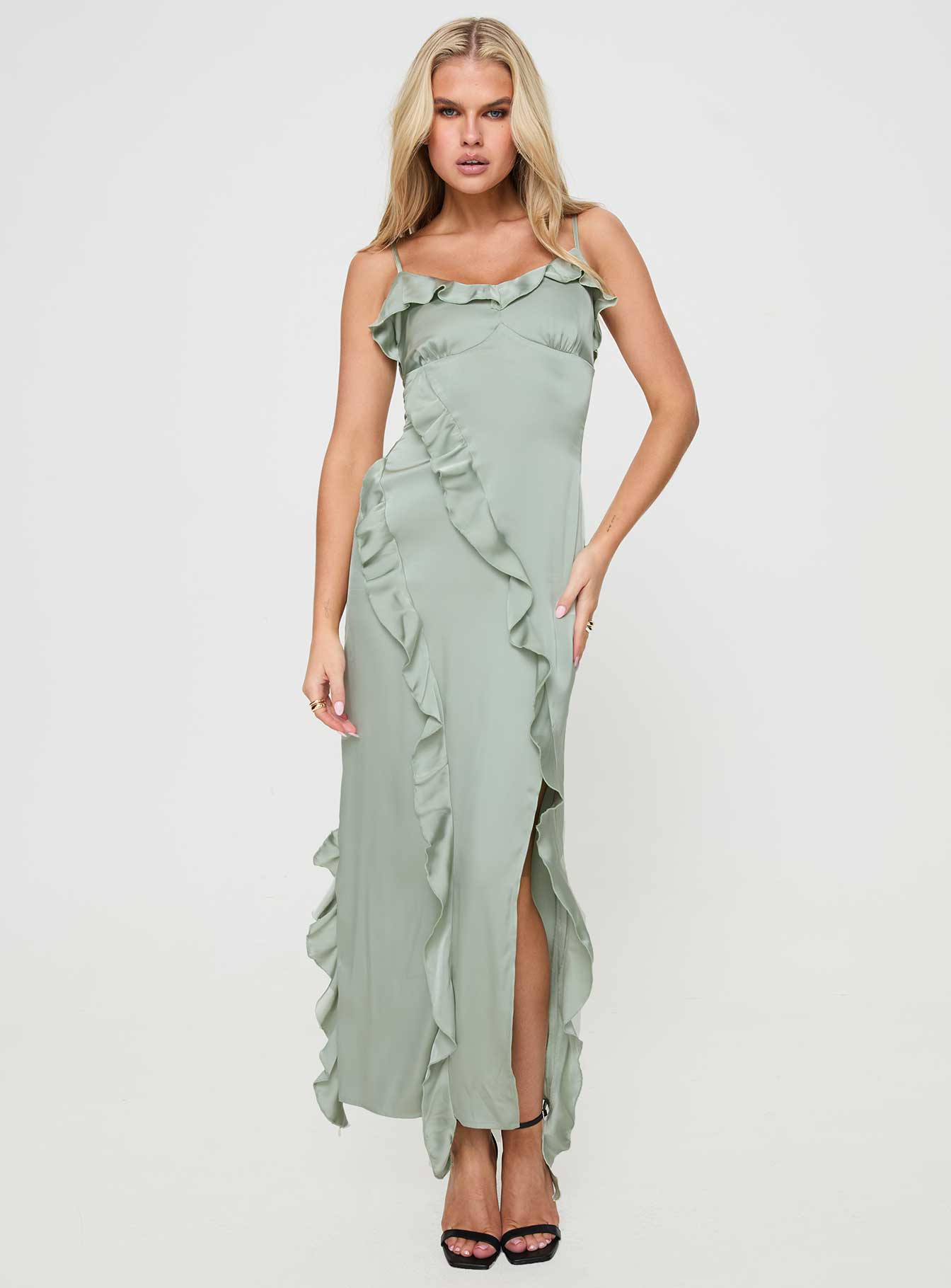 Branwell maxi dress sage