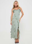 Princess Polly V-Neck  Branwell Maxi Dress Sage