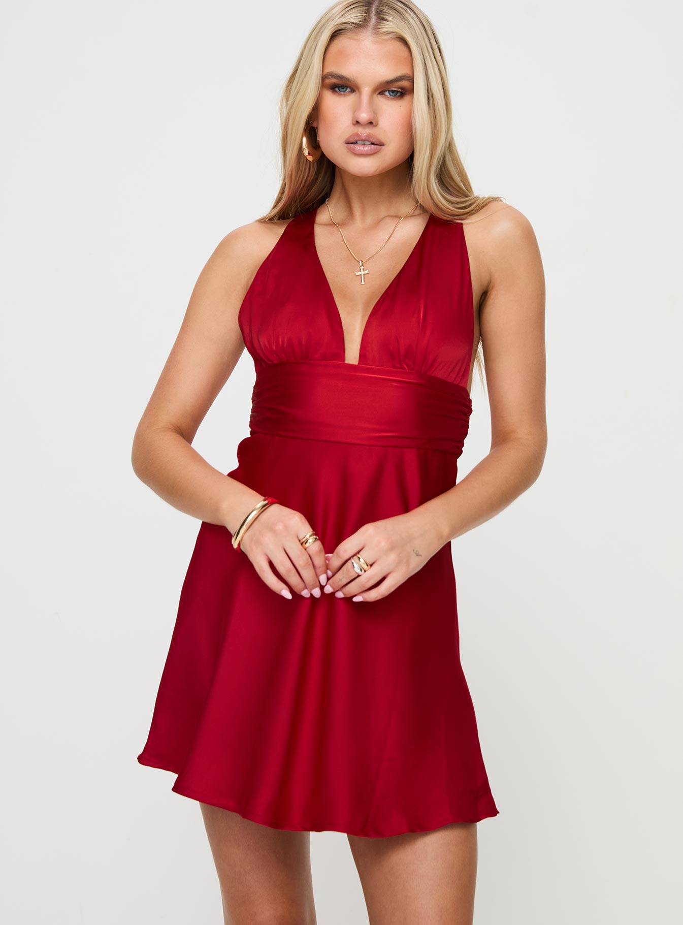 Patricio mini dress red