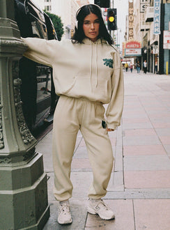 product Princess Polly  Princess Polly Track Pants Bubble Text Stone / Slate