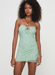 product Princess Polly Sweetheart Neckline  Alari Mini Dress Sage