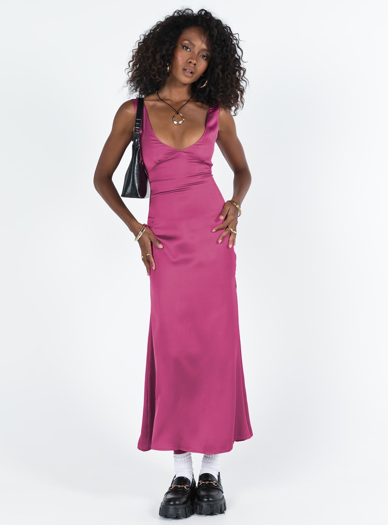 Lynsey Midi Dress Fuchsia | Princess Polly Lynsey Midi Dress Fuchsia | Princess Polly