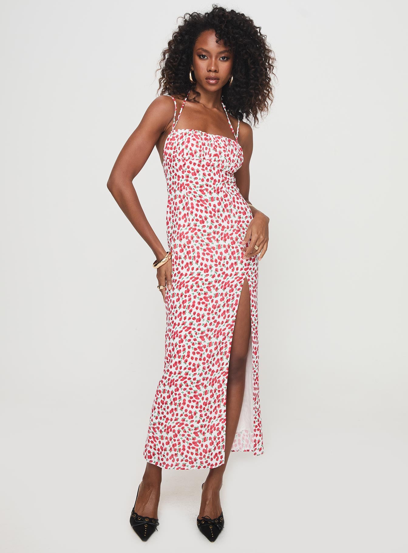 Kish maxi dress red floral