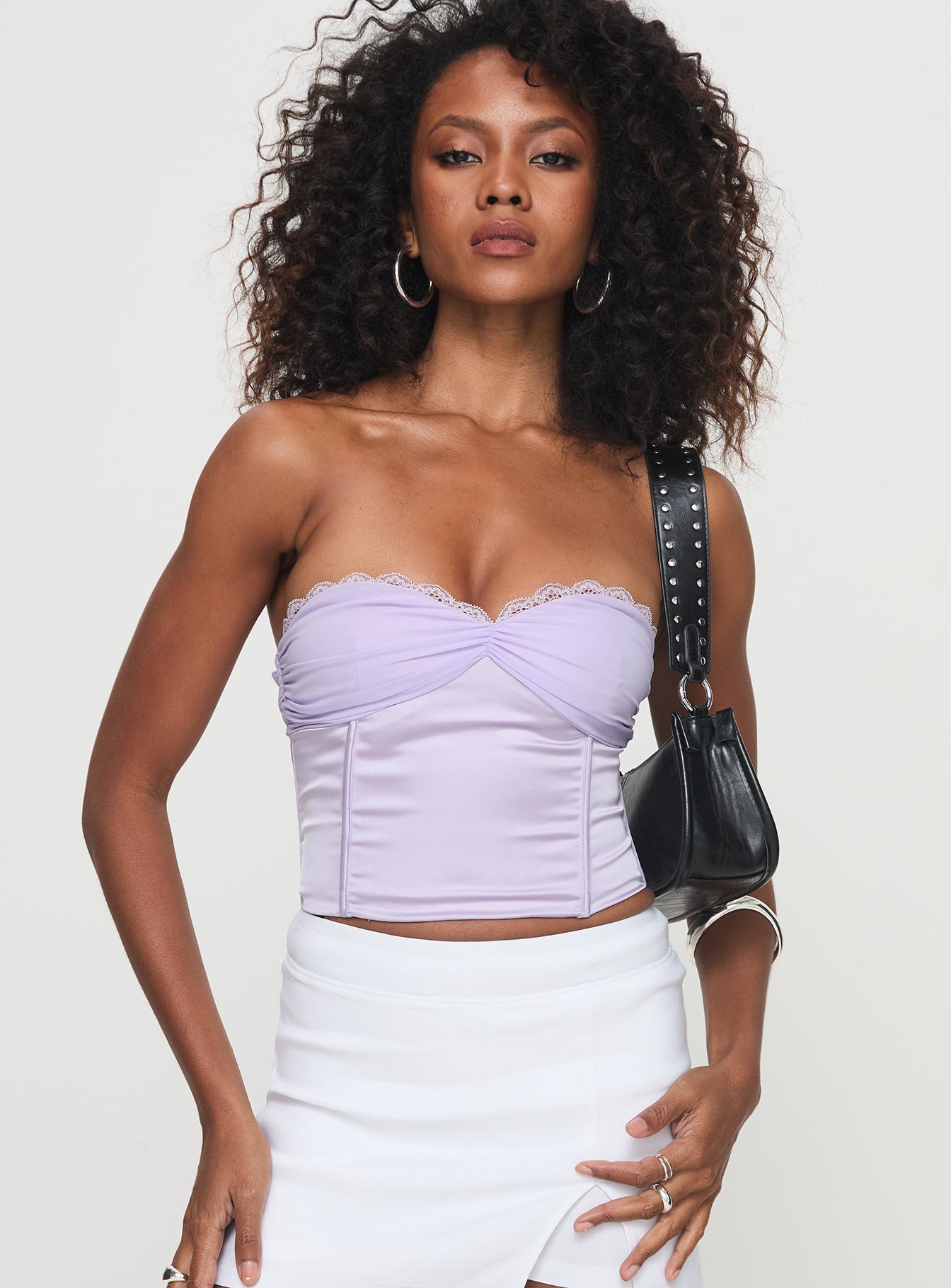 Suga strapless top lilac