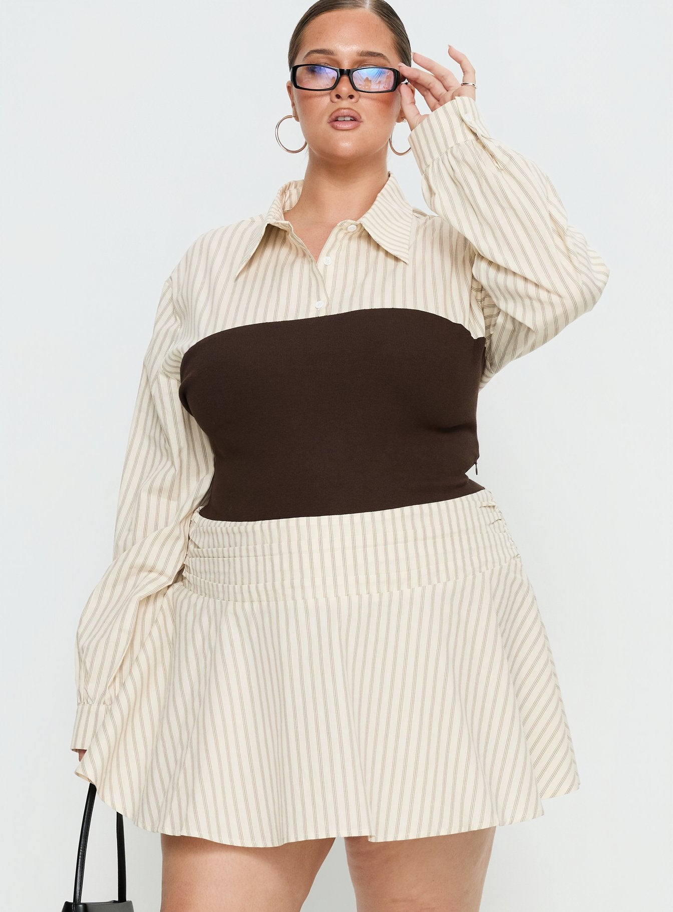 white christmas dresses Corset Shirt Dress main image 1