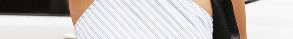 Collied Asymmetric Top Blue / White Stripe