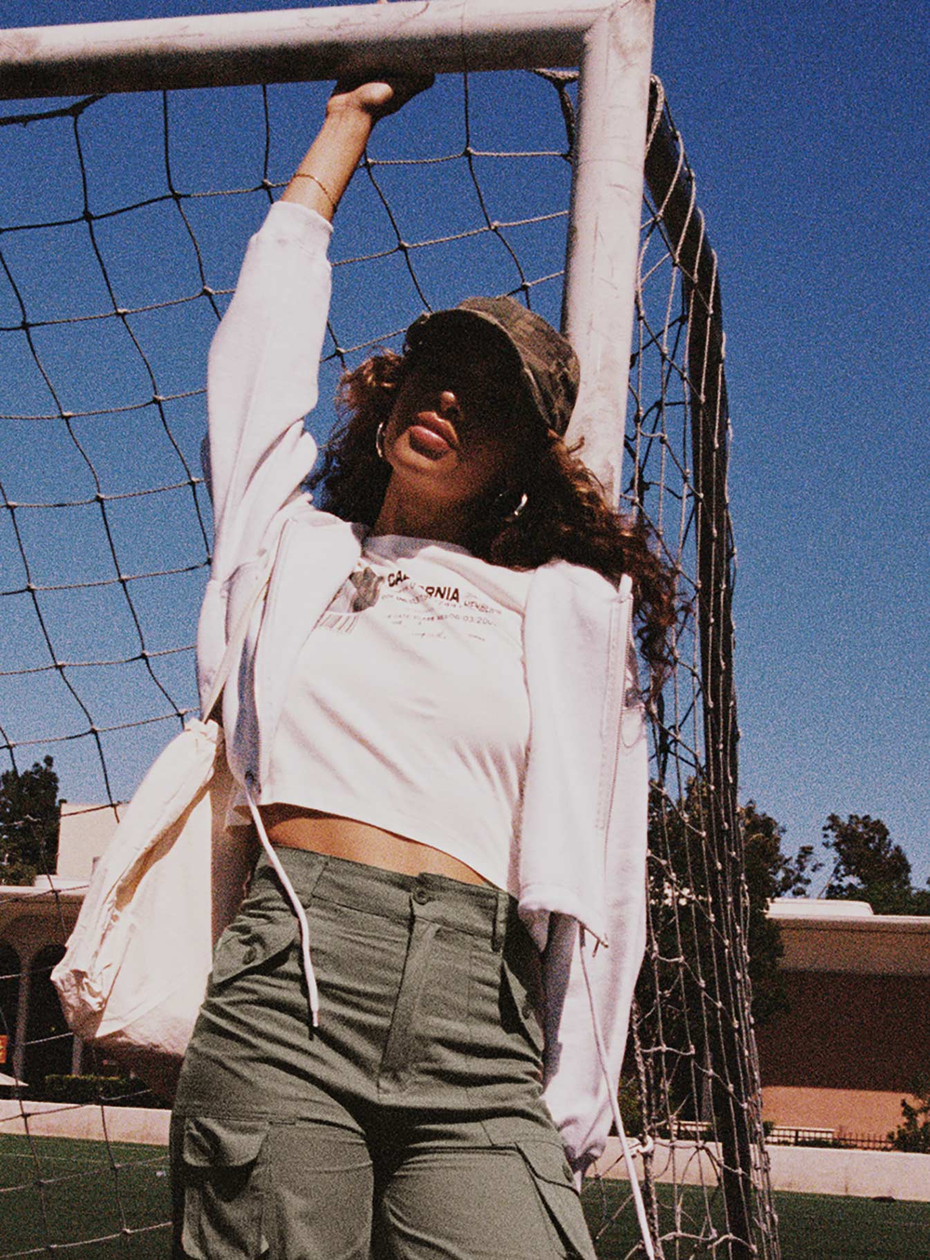 Samwell Cropped Zip Up Hoodie White Marle Princess Polly  Cropped 