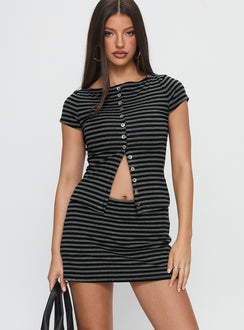 Brennah Jersey Mini Skort Stripe