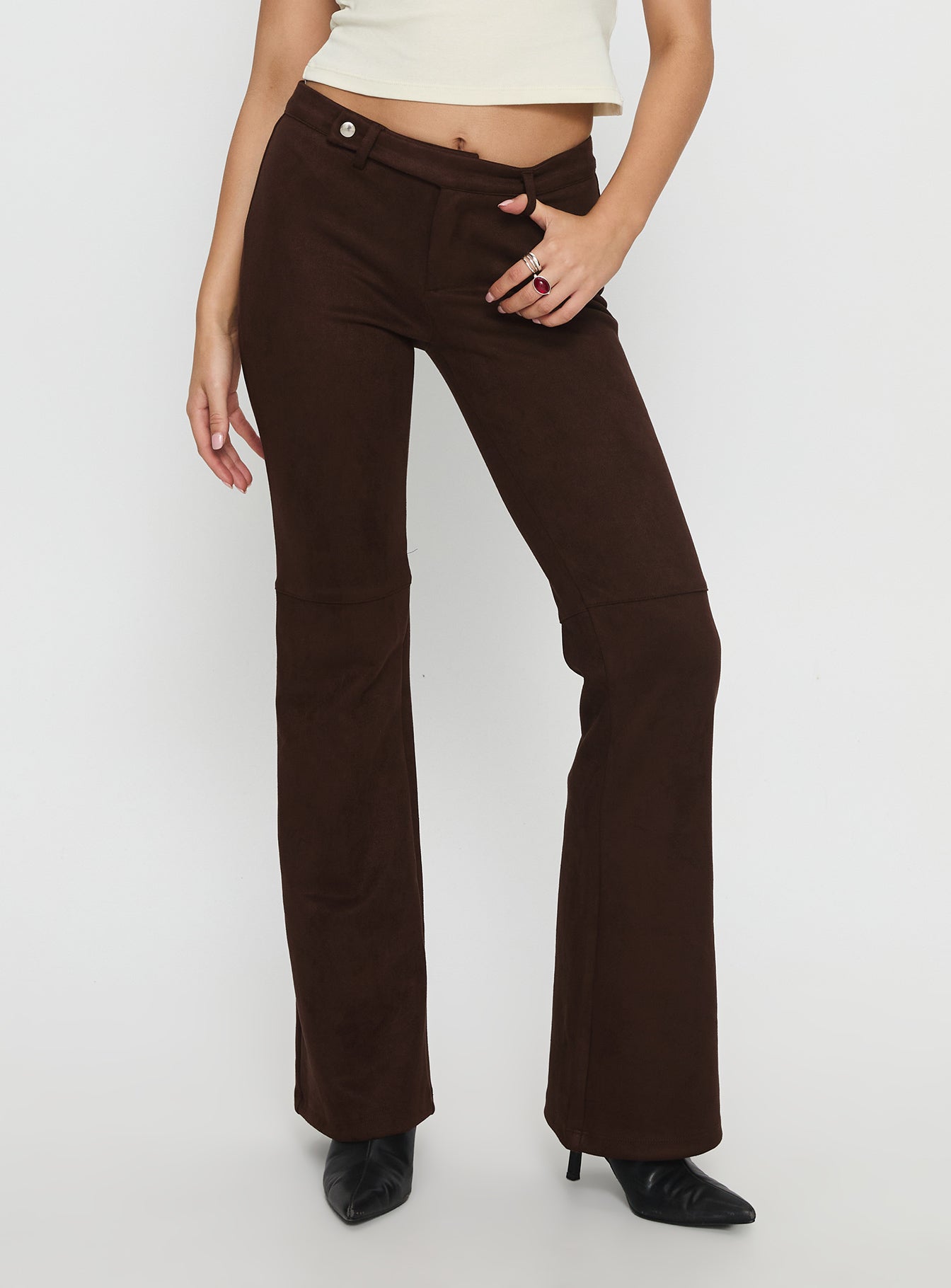 Final Shot Faux Suede Pants | Brown | Womens | Princess Polly Final Shot Faux Suede Pants | Brown | Womens | Princess Polly