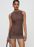 Ren Mini Dress Brown/ Blue