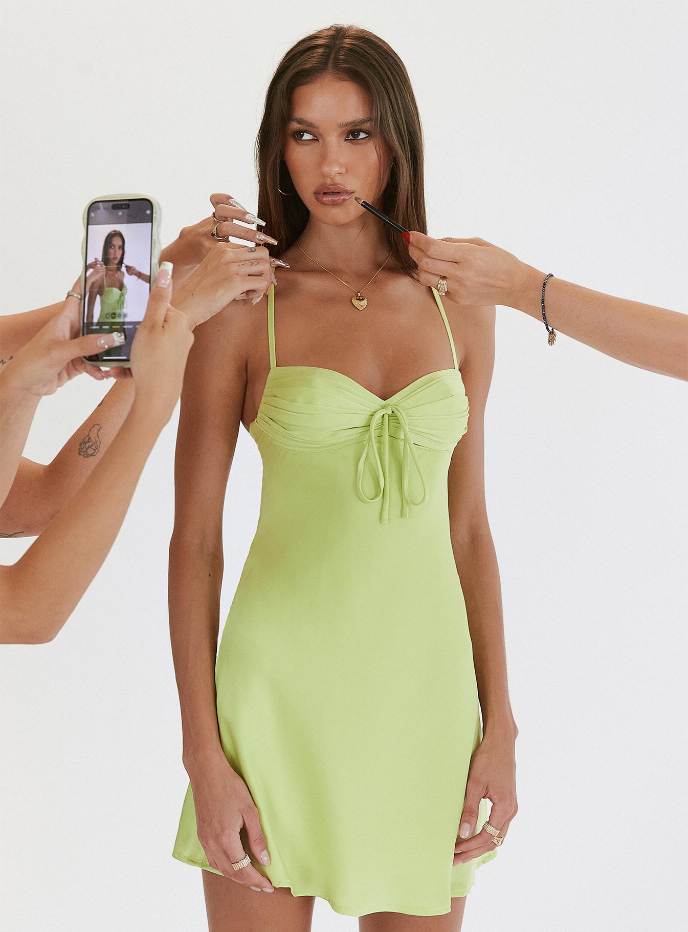 Glendon Mini Dress Green | Princess Polly Glendon Mini Dress Green | Princess Polly